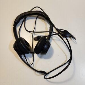 LOGITECH Black Wired USB Headphones Set